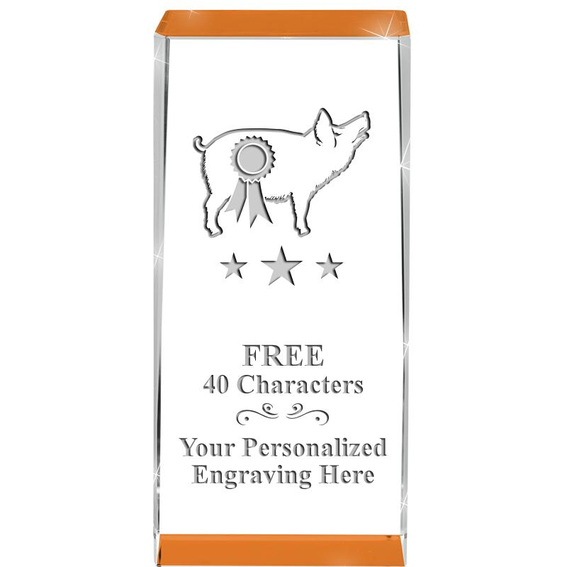 4.5" SPOTLIGHT ORANGE CRYSTAL