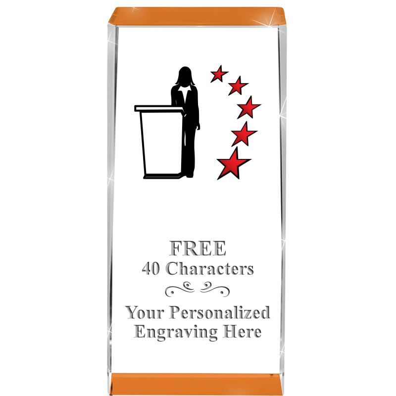 4.5" SPOTLIGHT ORANGE CRYSTAL