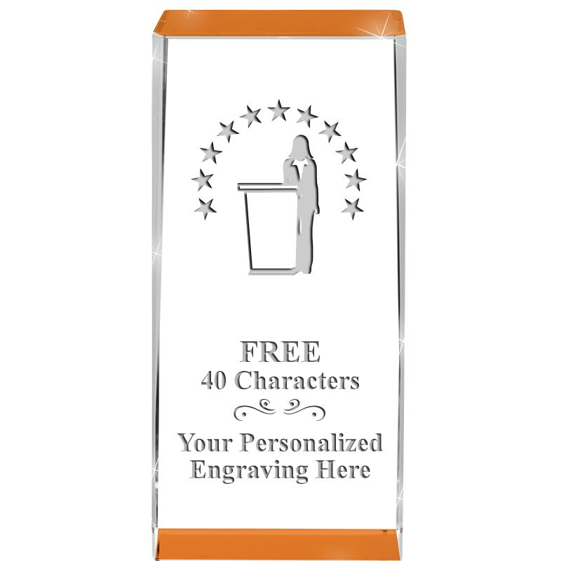 4.5" SPOTLIGHT ORANGE CRYSTAL