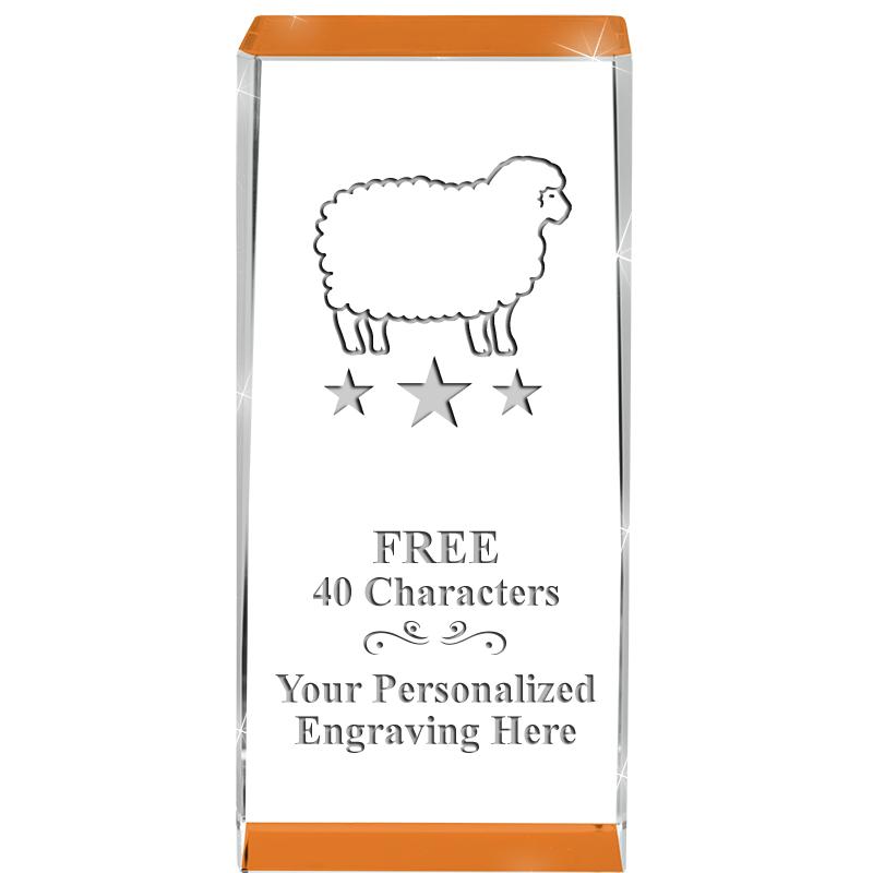 4.5" SPOTLIGHT ORANGE CRYSTAL