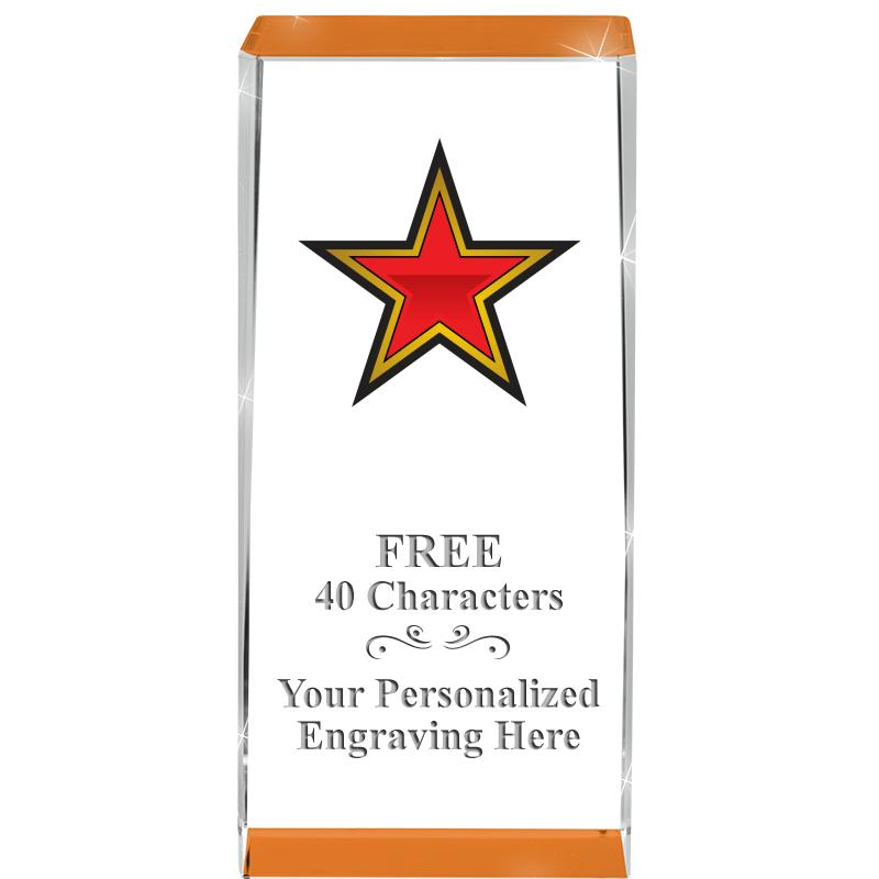 4.5" SPOTLIGHT ORANGE CRYSTAL