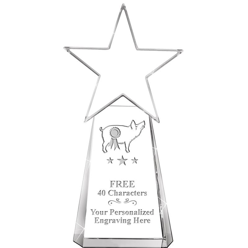 6" CLEAR CRYSTAL DYNOSTAR