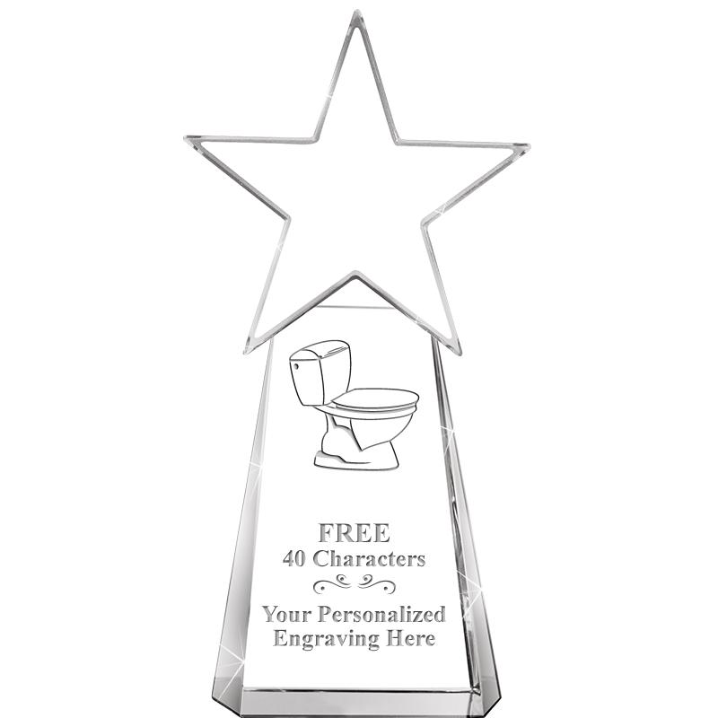 6" CLEAR CRYSTAL DYNOSTAR