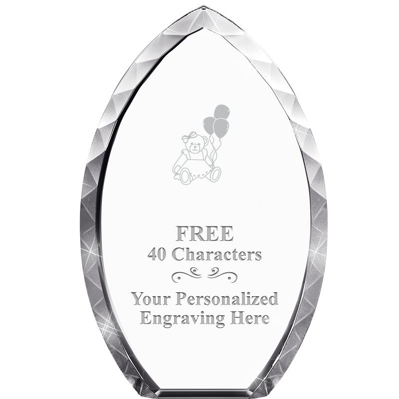 8" TEAR DROP CRYSTAL