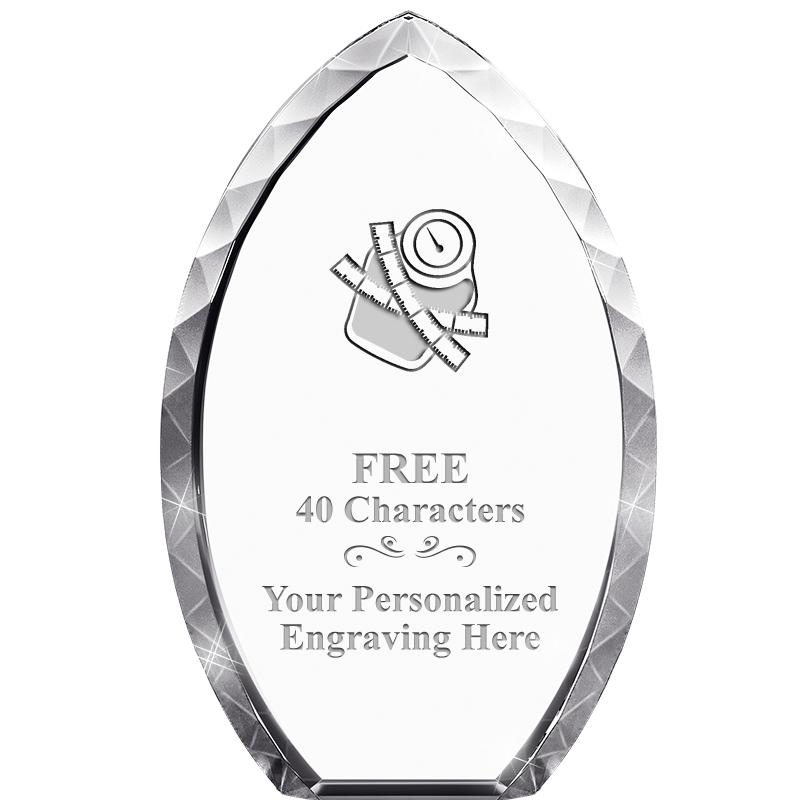 8" TEAR DROP CRYSTAL