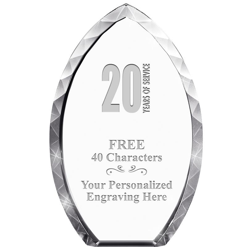 8" TEAR DROP CRYSTAL