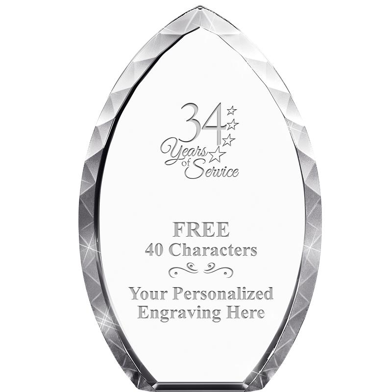 8" TEAR DROP CRYSTAL