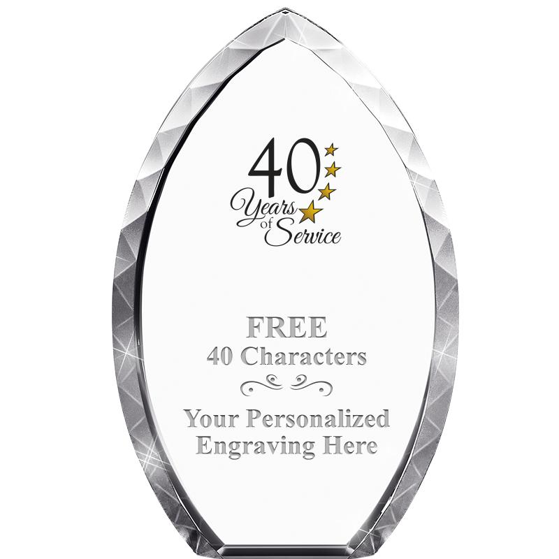 8" TEAR DROP CRYSTAL