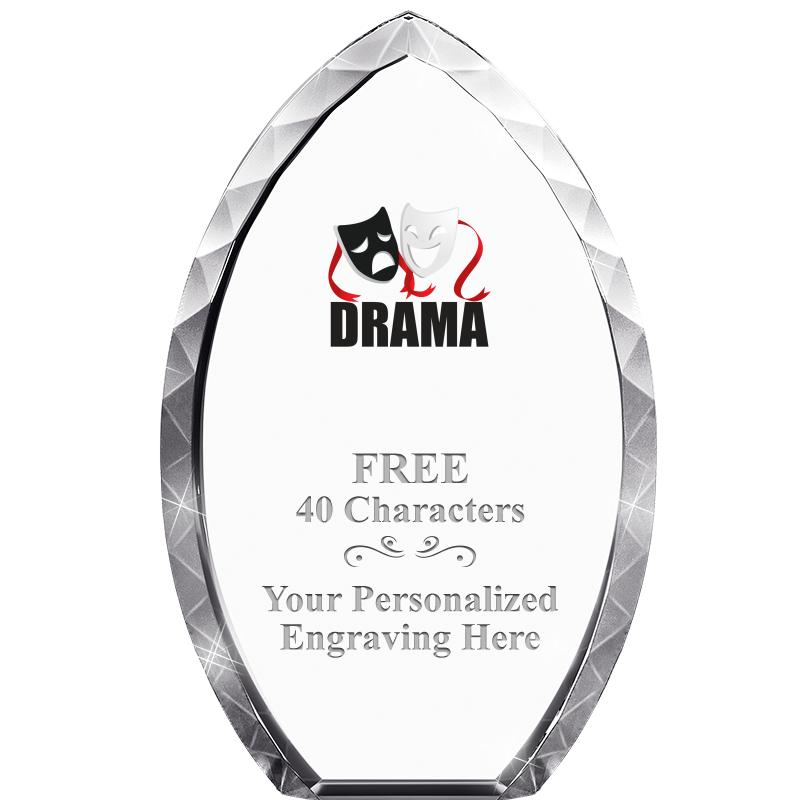 8" TEAR DROP CRYSTAL