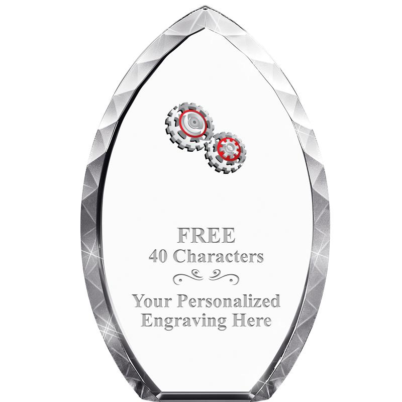 8" TEAR DROP CRYSTAL