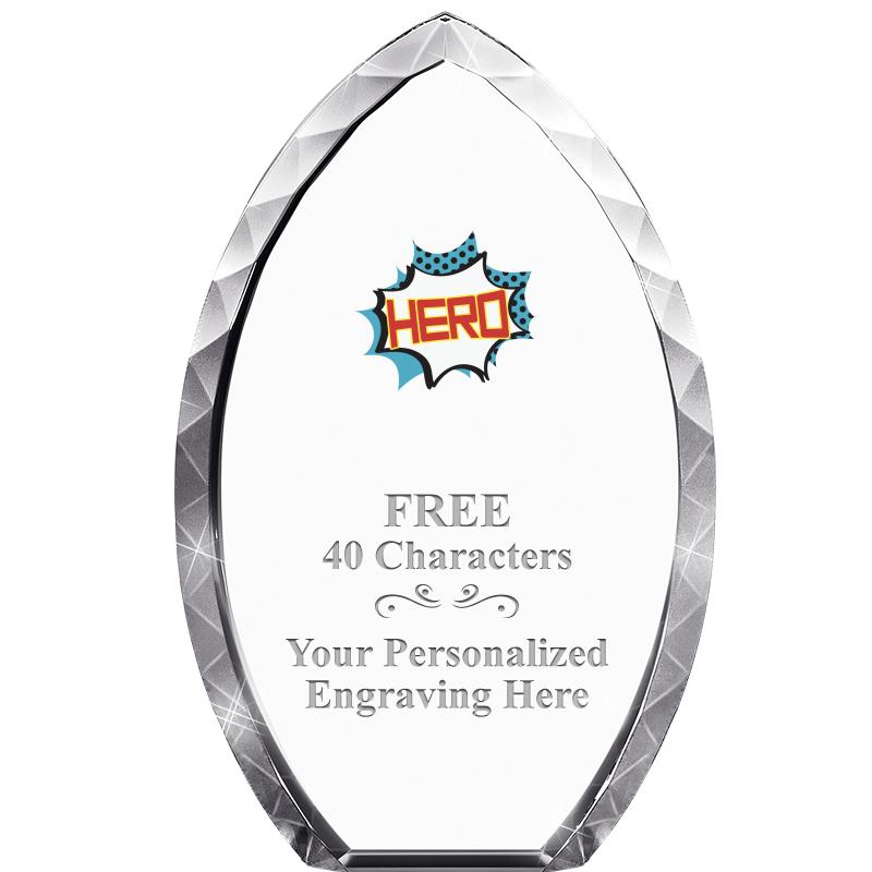 8" TEAR DROP CRYSTAL