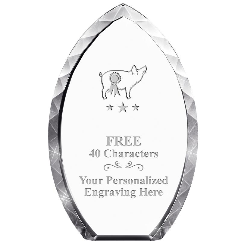 8" TEAR DROP CRYSTAL