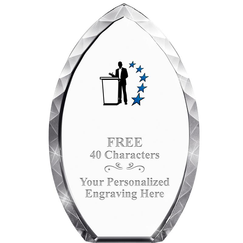 8" TEAR DROP CRYSTAL