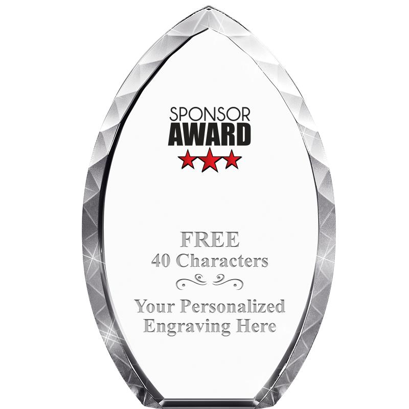 8" TEAR DROP CRYSTAL