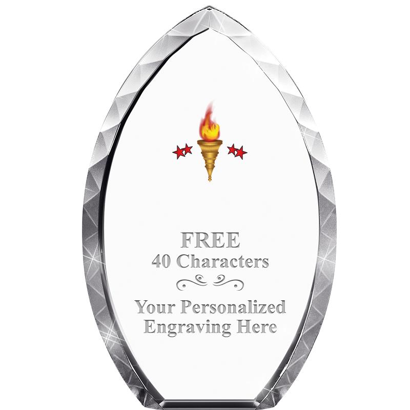 8" TEAR DROP CRYSTAL