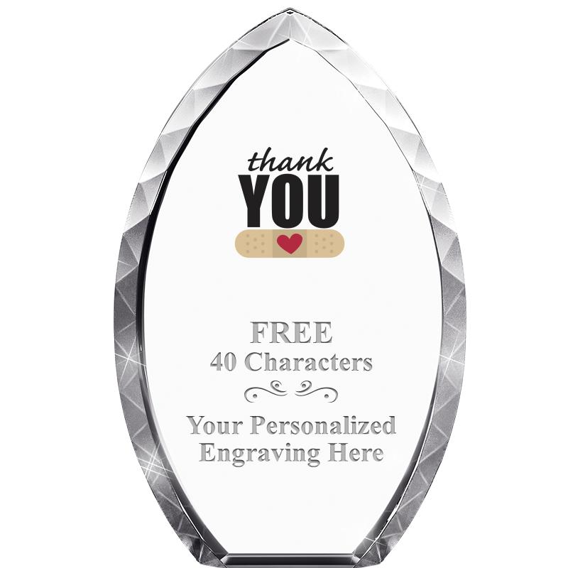 8" TEAR DROP CRYSTAL