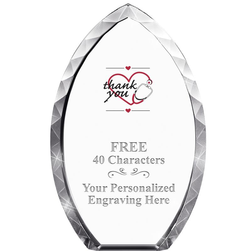 8" TEAR DROP CRYSTAL