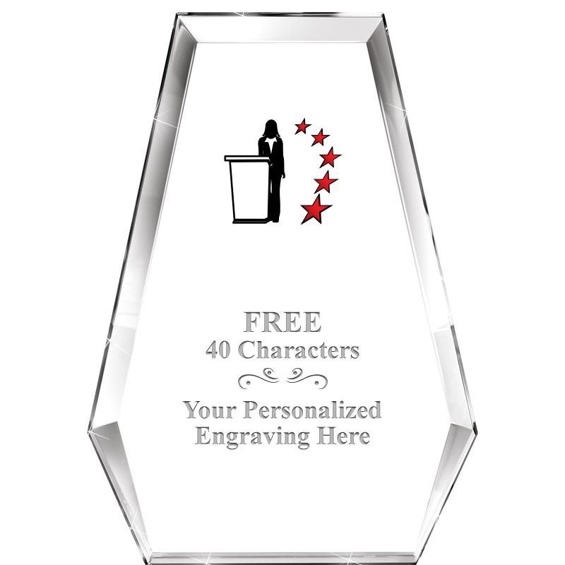 7" ATHENS PYRAMID CRYSTAL