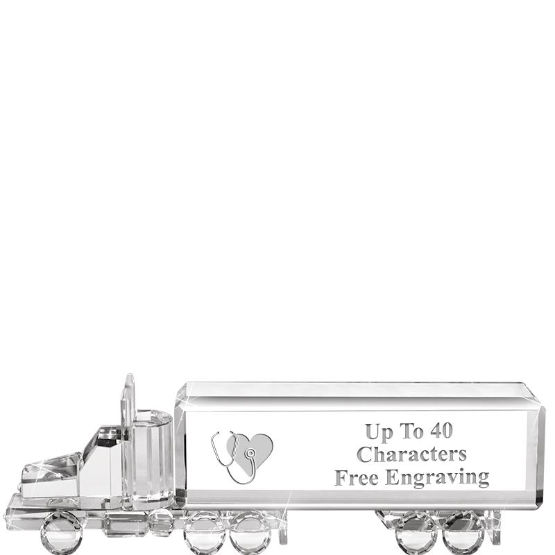 8"W x 2 1/4"H TRUCK CRYSTAL