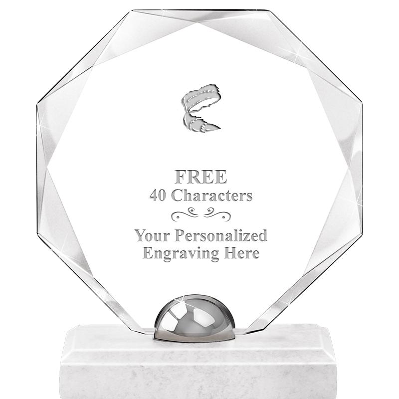 8.25" TURIN OCTAGON CRYSTAL