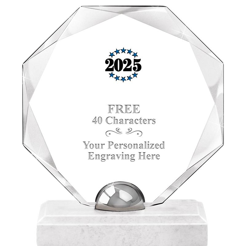 8.25" TURIN OCTAGON CRYSTAL