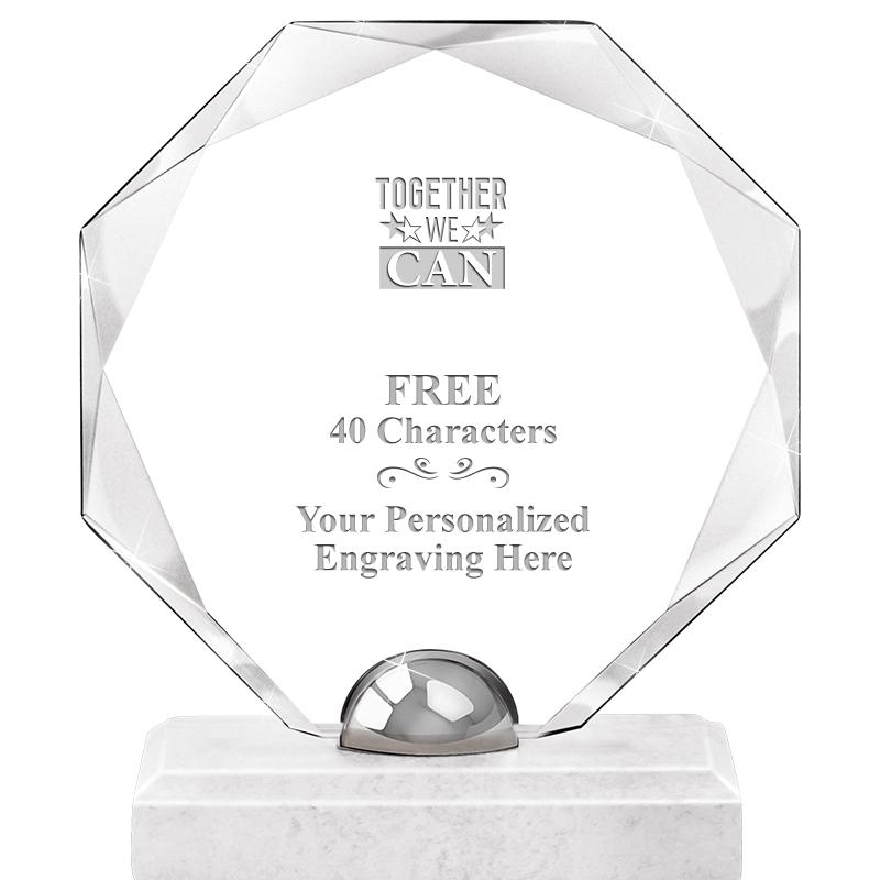 8.25" TURIN OCTAGON CRYSTAL