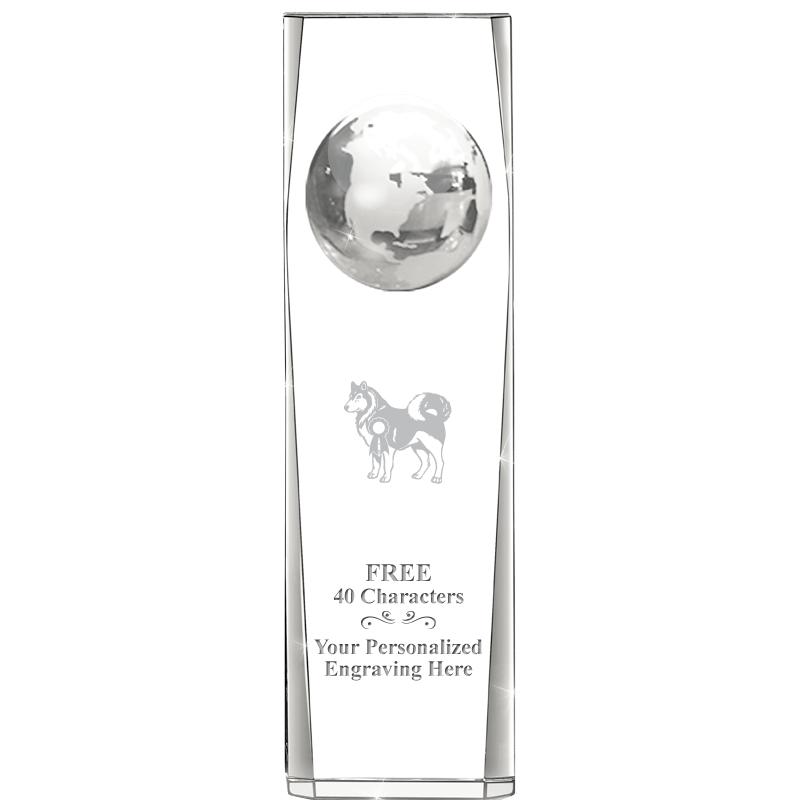 9" GLOBE TOWER CRYSTAL