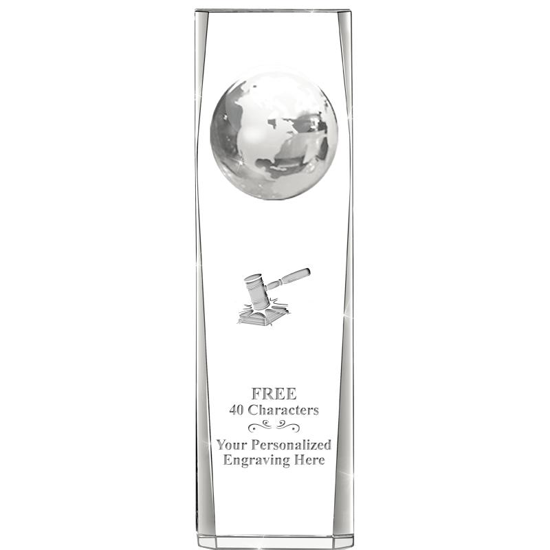 9" GLOBE TOWER CRYSTAL