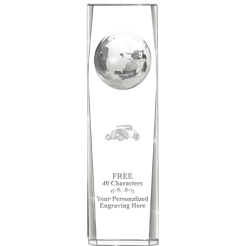 9" GLOBE TOWER CRYSTAL