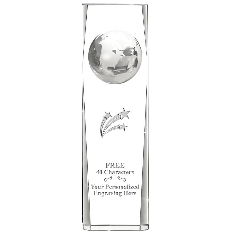 9" GLOBE TOWER CRYSTAL