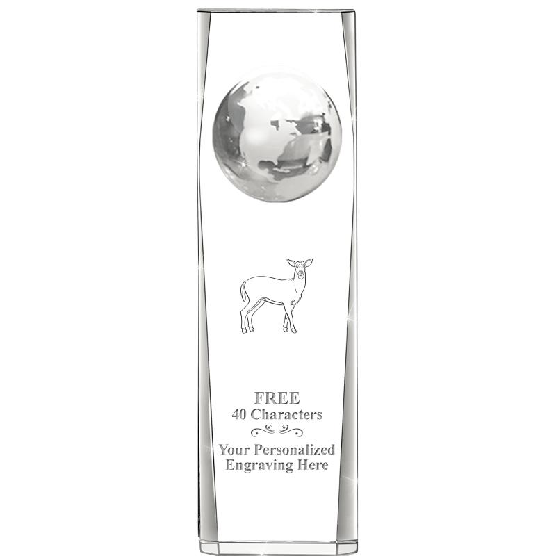 9" GLOBE TOWER CRYSTAL