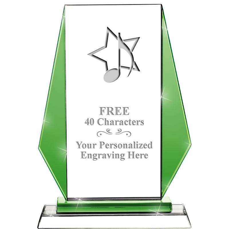 8"VITTORIA CRYSTAL AWARD GREEN