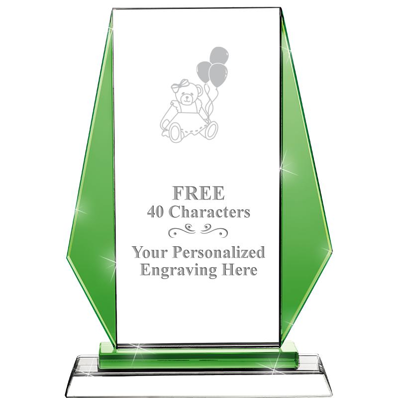 8"VITTORIA CRYSTAL AWARD GREEN