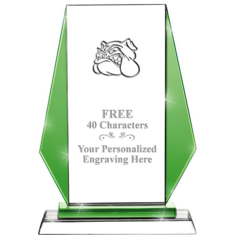 8"VITTORIA CRYSTAL AWARD GREEN