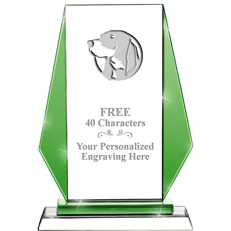 8"VITTORIA CRYSTAL AWARD GREEN