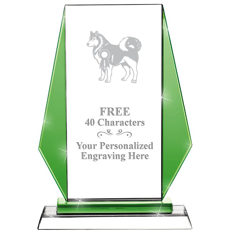 8"VITTORIA CRYSTAL AWARD GREEN