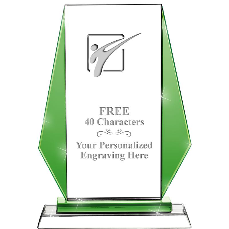 8"VITTORIA CRYSTAL AWARD GREEN