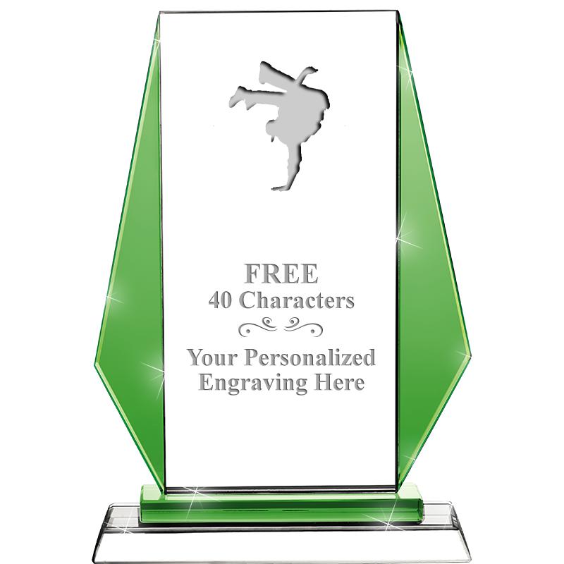 8"VITTORIA CRYSTAL AWARD GREEN