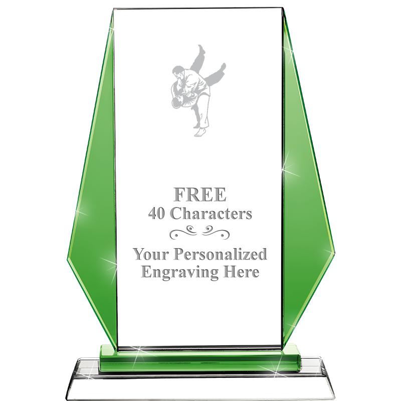 8"VITTORIA CRYSTAL AWARD GREEN