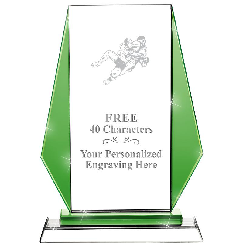 8"VITTORIA CRYSTAL AWARD GREEN