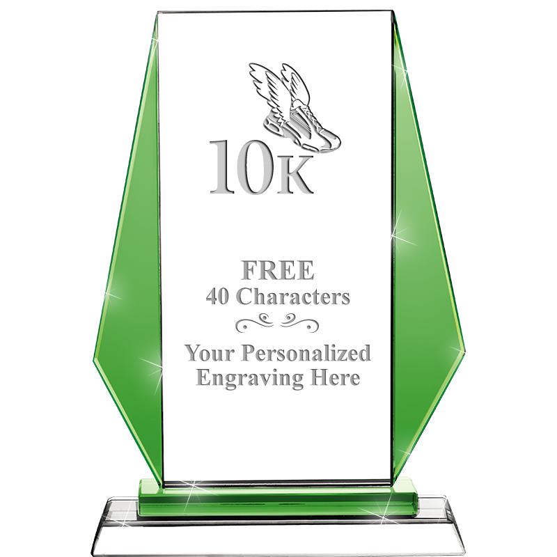 8"VITTORIA CRYSTAL AWARD GREEN