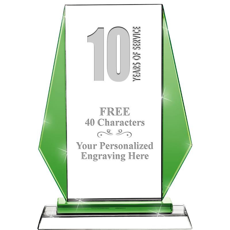 8"VITTORIA CRYSTAL AWARD GREEN