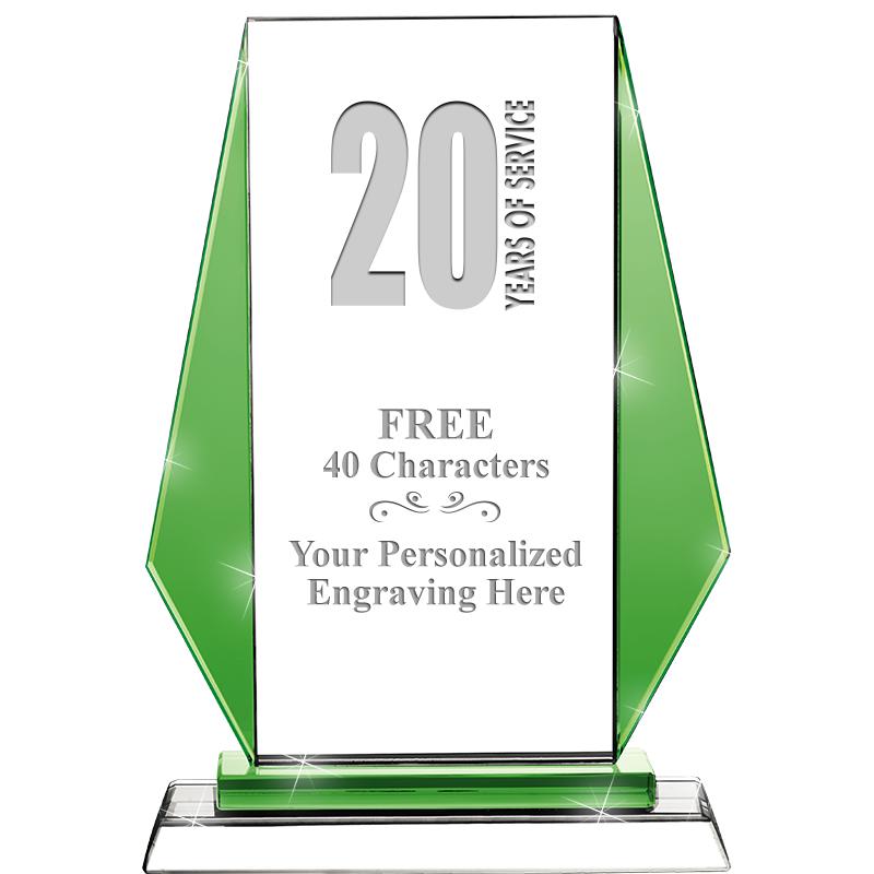 8"VITTORIA CRYSTAL AWARD GREEN