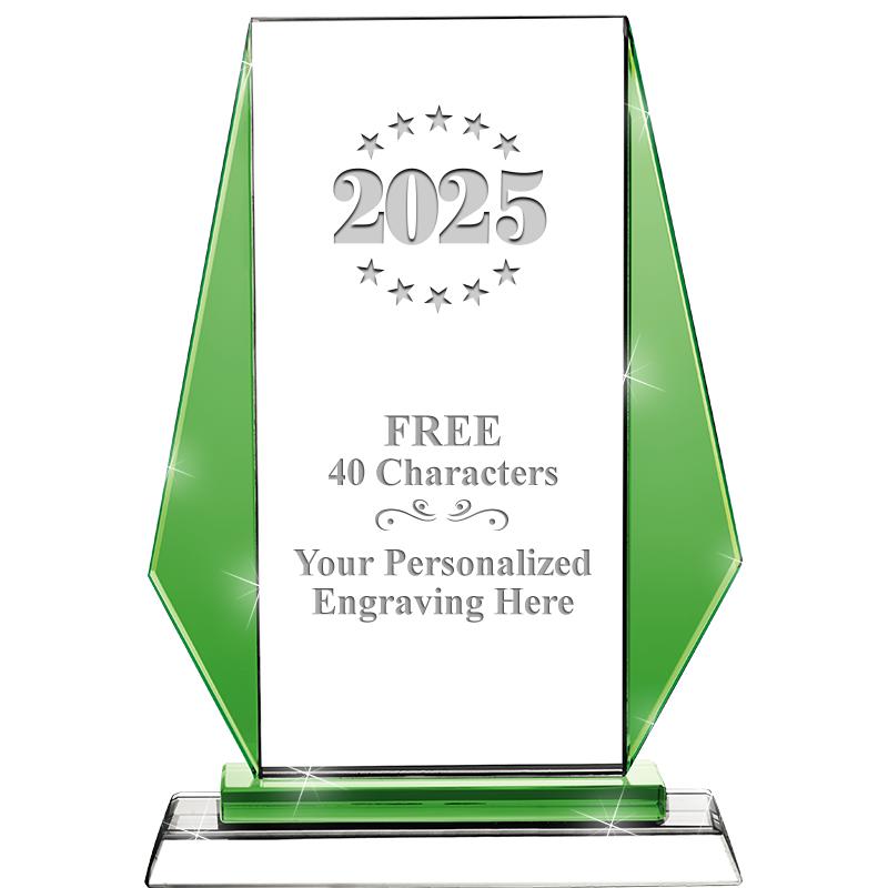 8"VITTORIA CRYSTAL AWARD GREEN