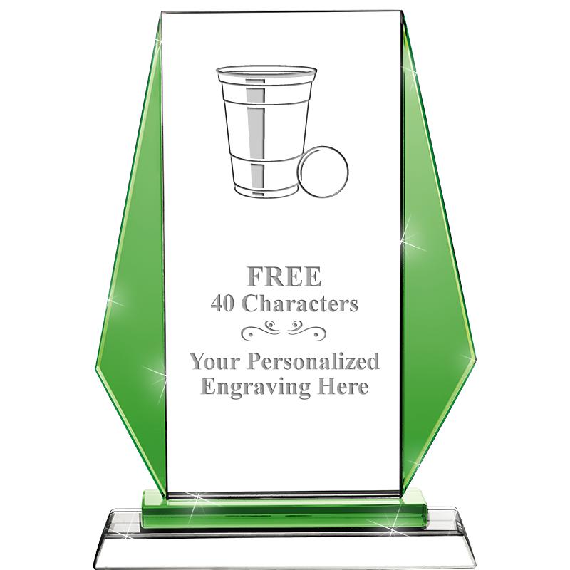 8"VITTORIA CRYSTAL AWARD GREEN