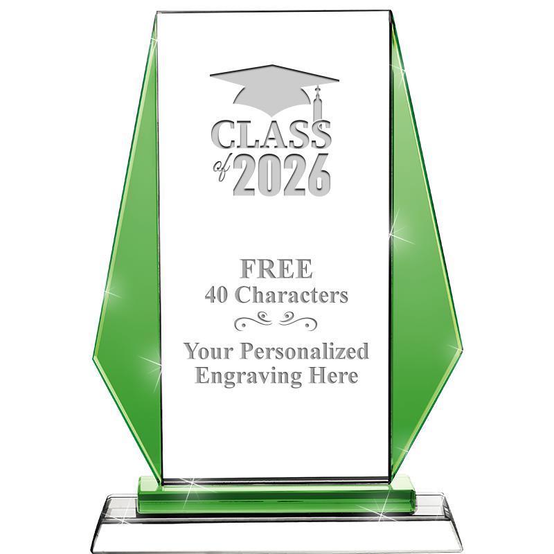 8"VITTORIA CRYSTAL AWARD GREEN