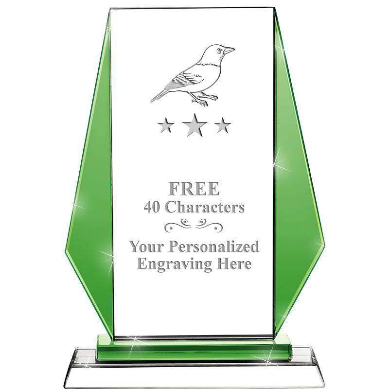 8"VITTORIA CRYSTAL AWARD GREEN