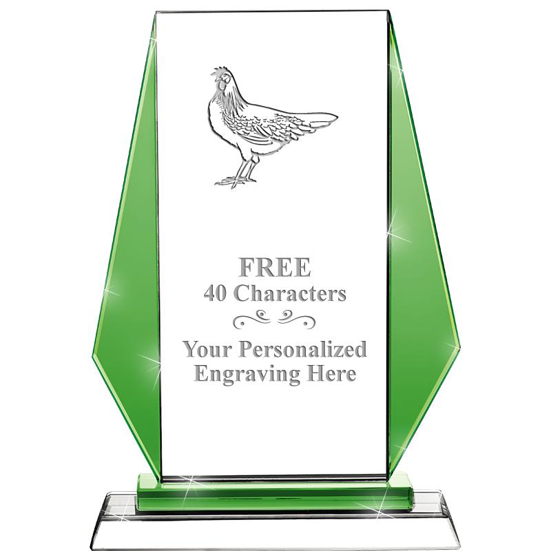 8"VITTORIA CRYSTAL AWARD GREEN