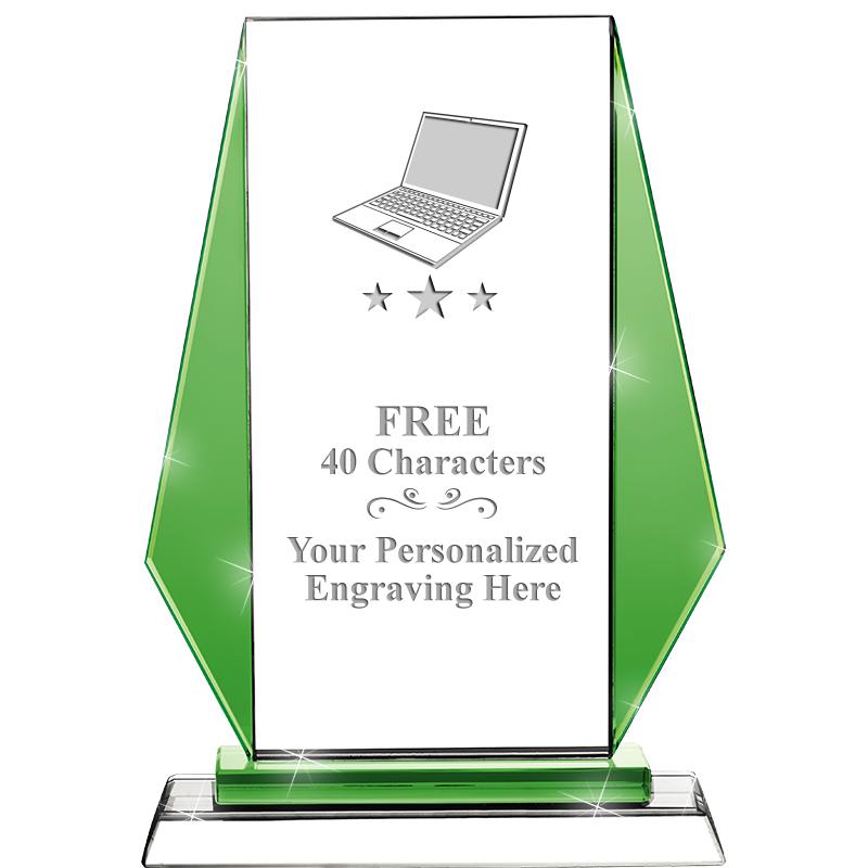 8"VITTORIA CRYSTAL AWARD GREEN