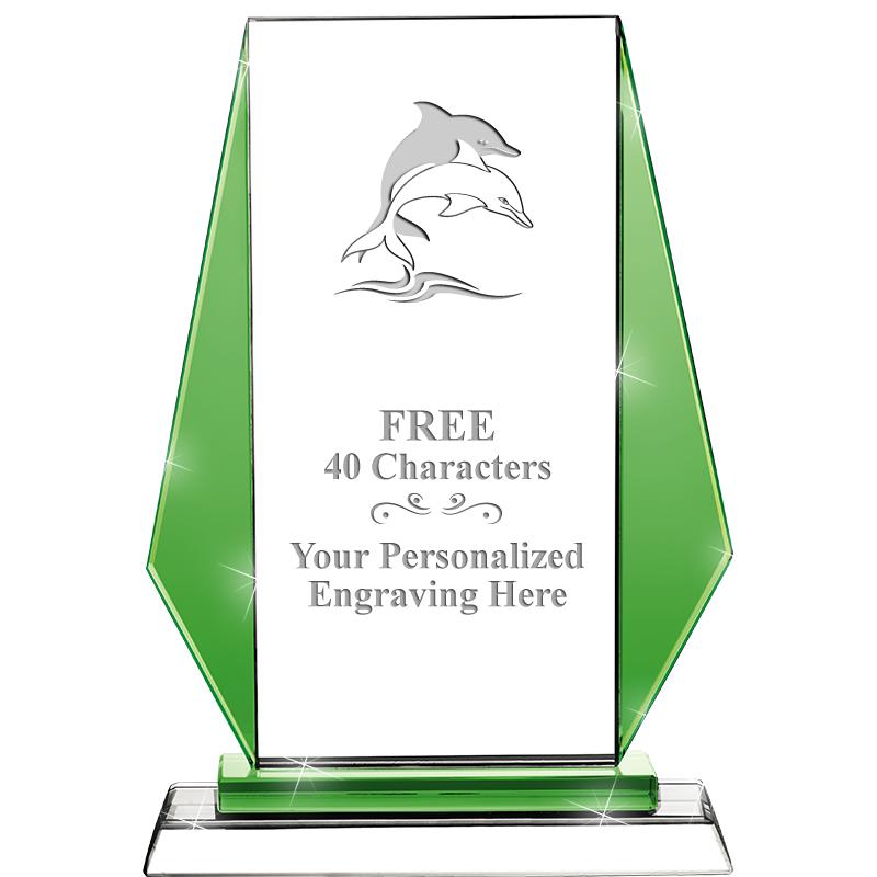 8"VITTORIA CRYSTAL AWARD GREEN